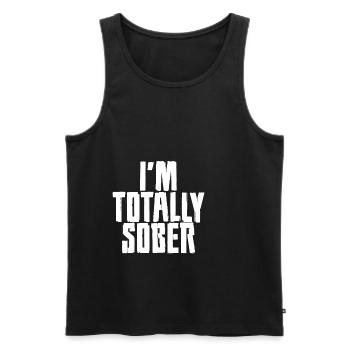I'm Totally Sober - Männer Premium Bio Tank Top - Schwarz - Vorne - AI Model Male 178 light (178cm)
