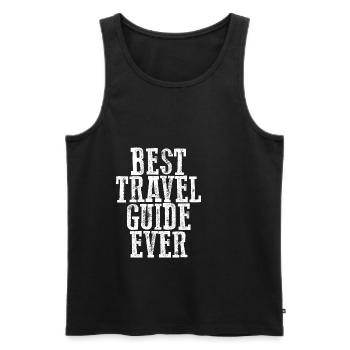 Meilleur guide de voyage de tous les temps - Débardeur bio Premium Homme - noir - Devant - Michal (187cm)