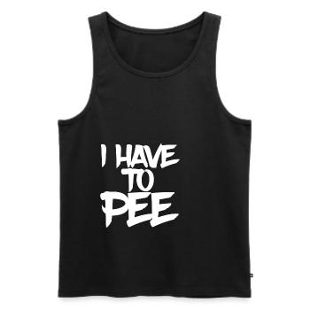 I Have To Pee 15 - Men's Premium Organic Tank Top - black - Front - AI Model Male 178 light (178cm)