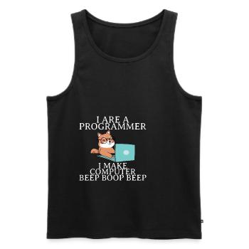 I Are A Programmer I Make Computer Beep Boop Beep4 - Männer Premium Bio Tank Top - Schwarz - Vorne - AI Model Male 178 light (178cm)