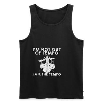 I'm Not Out Of Tempo, I Am The Tempo - Men's Premium Organic Tank Top - black - Front - Michal (187cm)