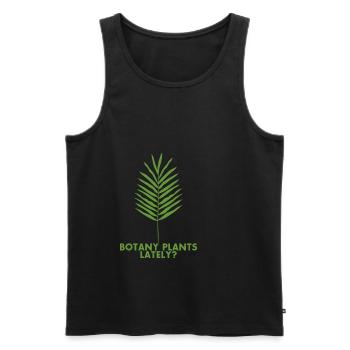Botany Plants Lately 21 - Men's Premium Organic Tank Top - black - Front - AI Model Male 178 light (178cm)