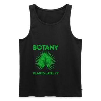 Botany Plants Lately 22 - Men's Premium Organic Tank Top - black - Front - AI Model Male 178 light (178cm)