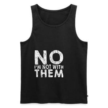 No I'm Not With Them 9 - Men's Premium Organic Tank Top - black - Front - AI Model Male 178 light (178cm)