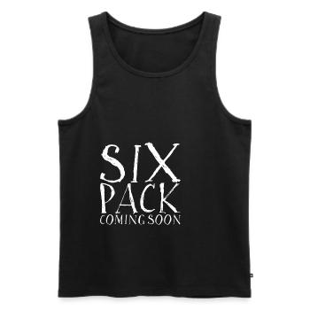 Six Pack à venir 14 - Débardeur bio Premium Homme - noir - Devant - Michal (187cm)