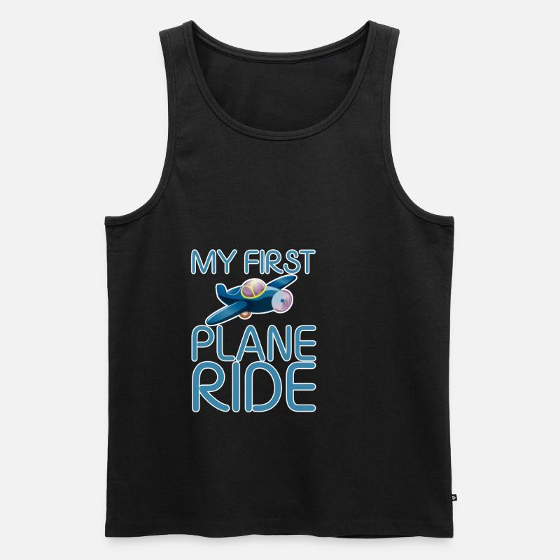 My First Plane Ride 29 - Männer Premium Bio Tank Top - Schwarz