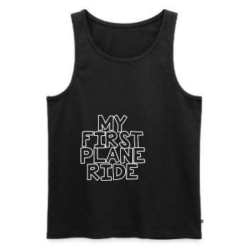 My First Plane Ride 26 - Männer Premium Bio Tank Top - Schwarz - Vorne - AI Model Male 178 light (178cm)