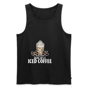 Bring Me An Iced Coffee 3 - Men's Premium Organic Tank Top - black - Front - Michal (187cm)