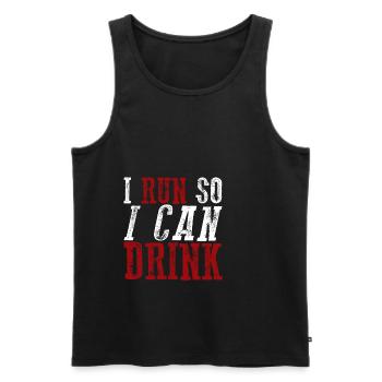 I Run So I Can Drink 3 - Men's Premium Organic Tank Top - black - Front - Michal (187cm)