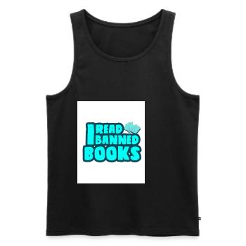 I Read Banned Books 33 - Men's Premium Organic Tank Top - black - Front - Michal (187cm)