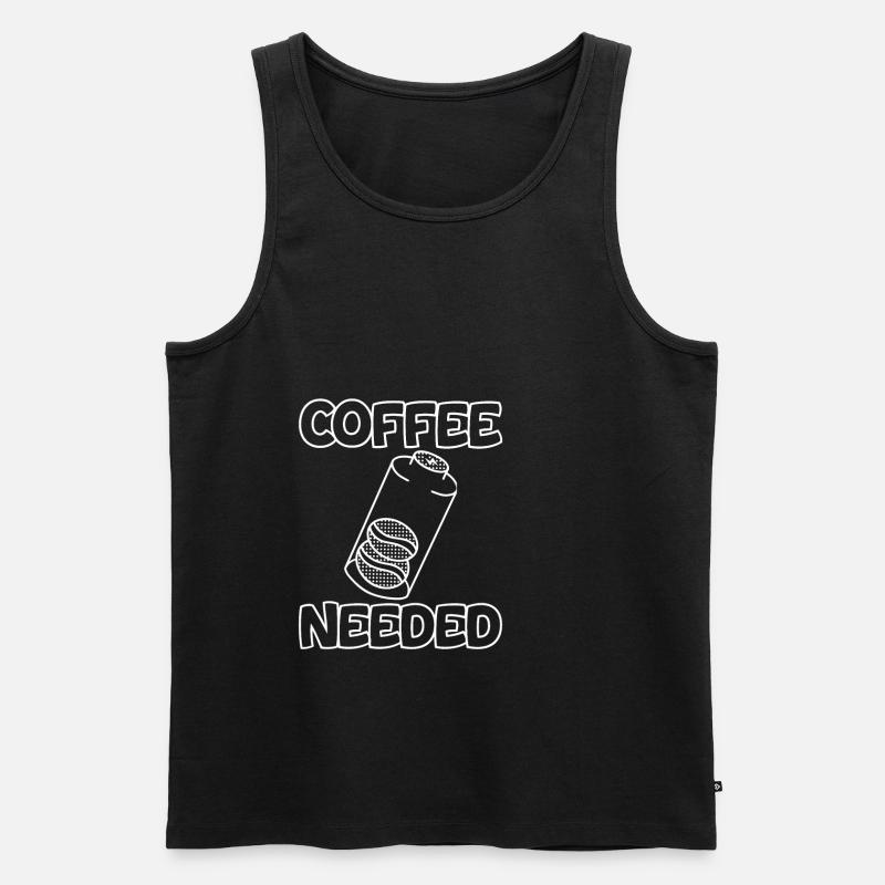 Coffee Needed 2 - Männer Premium Bio Tank Top - Schwarz