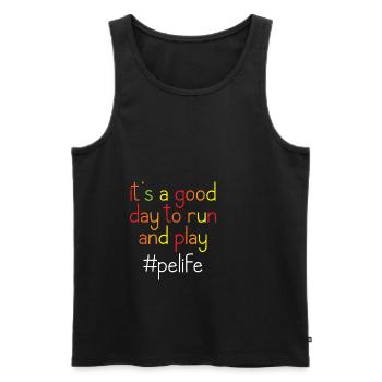 It's A Good Day To Run And Play 4 - Men's Premium Organic Tank Top - black - Front - AI Model Male 178 light (178cm)