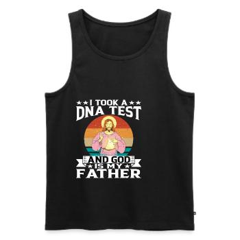 I took a DNA test and God is my father 15 - Men's Premium Organic Tank Top - black - Front - Michal (187cm)