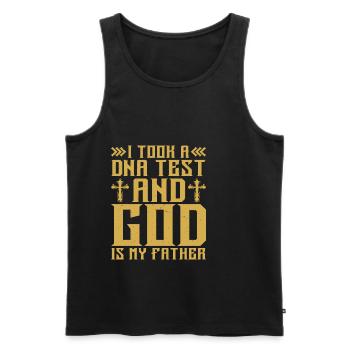 I Took A DNA Test And God Is My Father 17 - Männer Premium Bio Tank Top - Schwarz - Vorne - AI Model Male 178 light (178cm)