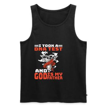 I Took A DNA Test And God Is My Father 18 - Männer Premium Bio Tank Top - Schwarz - Vorne - AI Model Male 178 light (178cm)