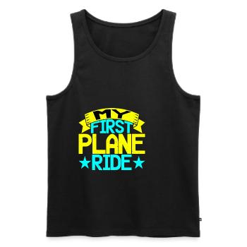 My First Plane Ride 41 - Männer Premium Bio Tank Top - Schwarz - Vorne - AI Model Male 178 light (178cm)