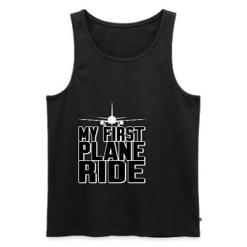 My First Plane Ride 40 - Männer Premium Bio Tank Top - Schwarz - Vorne - Michal (187cm)