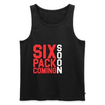 Six Pack Coming Soon 28 - Männer Premium Bio Tank Top - Schwarz - Vorne - Michal (187cm)
