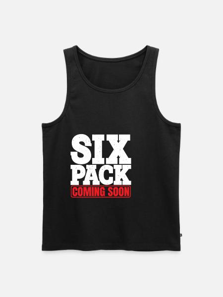 Six Pack Coming Soon 26 - Men's Premium Organic Tank Top - black