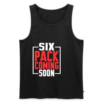 Six Pack Coming Soon 27 - Männer Premium Bio Tank Top - Schwarz - Vorne - Michal (187cm)