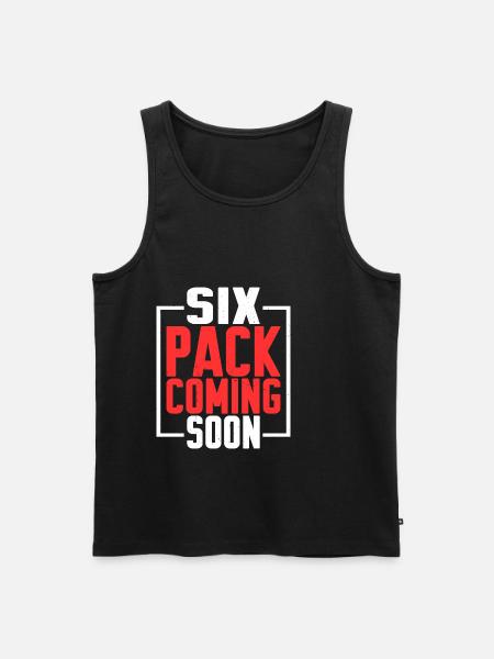 Six Pack Coming Soon 27 - Men's Premium Organic Tank Top - black