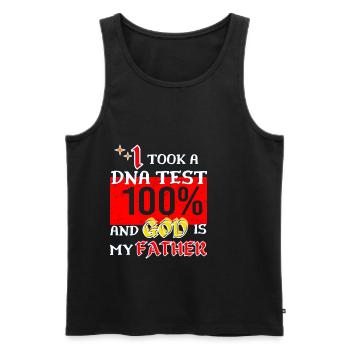 I Took A DNA Test And God Is My Father 26 - Männer Premium Bio Tank Top - Schwarz - Vorne - AI Model Male 178 light (178cm)
