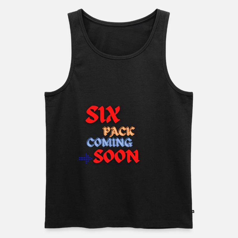 Six Pack Coming Soon 34 - Männer Premium Bio Tank Top - Schwarz