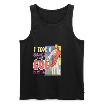 I Took A DNA Test And God Is My Father 21 - Männer Premium Bio Tank Top - Schwarz - Vorne - AI Model Male 178 light (178cm)