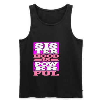 Sisterhood is Powerful 19 - Männer Premium Bio Tank Top - Schwarz - Vorne - AI Model Male 178 light (178cm)