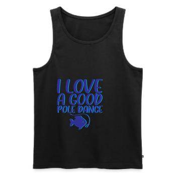J’adore une bonne pole dance 3 - Débardeur bio Premium Homme - noir - Devant - AI Model Male 178 light (178cm)