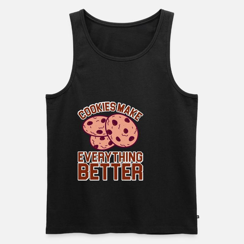 Cookies Make Everything Better 5 - Männer Premium Bio Tank Top - Schwarz