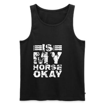 Mon cheval va-t-il bien 7 - Débardeur bio Premium Homme - noir - Devant - Michal (187cm)