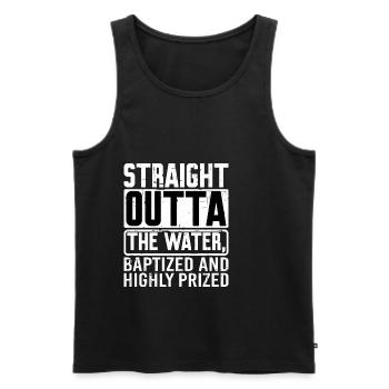 Straight Outta The Water and Baptized 14 - Men's Premium Organic Tank Top - black - Front - Michal (187cm)