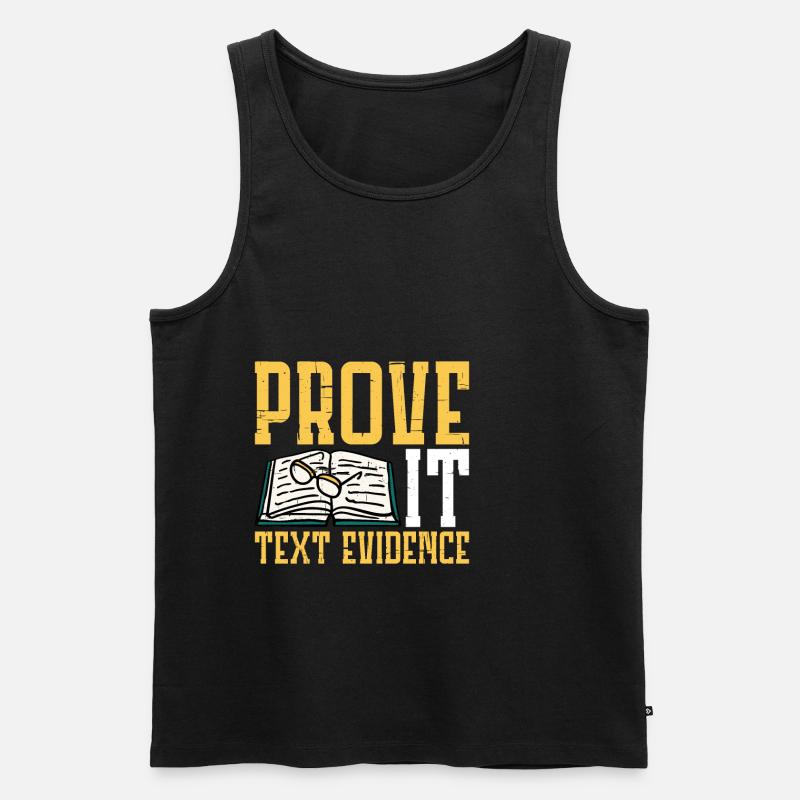 Prove It, Text Evidence 21 - Männer Premium Bio Tank Top - Schwarz