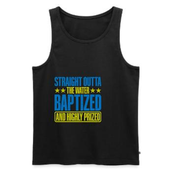 Straight Outta The Water and Baptized 16 - Men's Premium Organic Tank Top - black - Front - Michal (187cm)