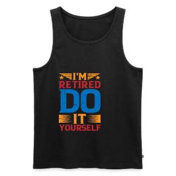 I'm retired, do it yourself 9 - Männer Premium Bio Tank Top - Schwarz - Vorne - AI Model Male 178 light (178cm)