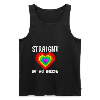 Straight But Not Narrow 2 - Men's Premium Organic Tank Top - black - Front - Michal (187cm)