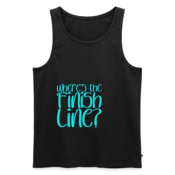 Where's The Finish Line 3 - Men's Premium Organic Tank Top - black - Front - AI Model Male 178 light (178cm)