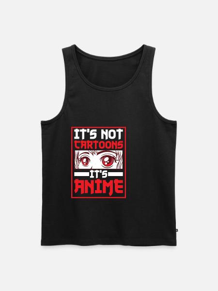 It's Not Cartoons, It's Anime - Men's Premium Organic Tank Top - black