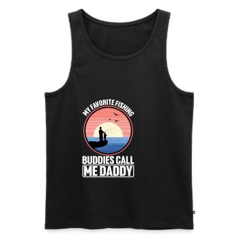 My Favorite Fishing Buddies Call Me Daddy 3 - Men's Premium Organic Tank Top - black - Front - Michal (187cm)