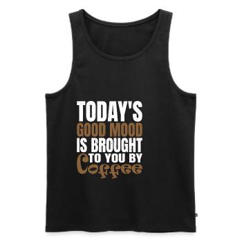 Today's Good Mood Is Brought To You By Coffee - Men's Premium Organic Tank Top - black - Front - Michal (187cm)