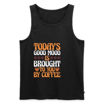 Today's Good Mood Is Brought To You By Coffee 3 - Men's Premium Organic Tank Top - black - Front - Michal (187cm)