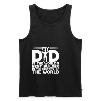 My Dad Is The World's Best Builder 1 - Men's Premium Organic Tank Top - black - Front - Michal (187cm)
