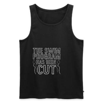 The Swim Program Has Been Cut 2 - Männer Premium Bio Tank Top - Schwarz - Vorne - AI Model Male 178 light (178cm)
