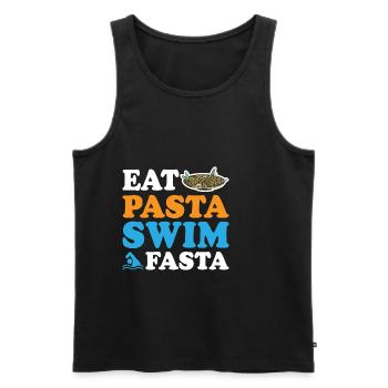 Eat Pasta Swim Fasta 9 - Männer Premium Bio Tank Top - Schwarz - Vorne - Michal (187cm)