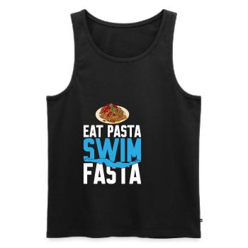 Eat Pasta Swim Fasta 10 - Männer Premium Bio Tank Top - Schwarz - Vorne - Michal (187cm)