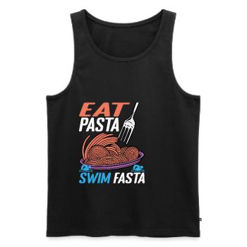 Eat Pasta Swim Fasta 11 - Männer Premium Bio Tank Top - Schwarz - Vorne - Michal (187cm)