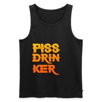 Piss Drinker 27 - Männer Premium Bio Tank Top - Schwarz - Vorne - AI Model Male 178 light (178cm)