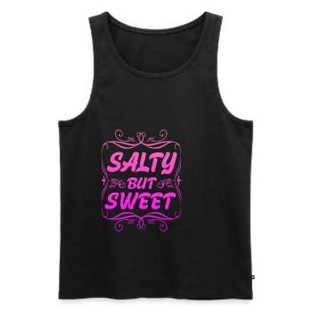 Salty But Sweet 8 - Männer Premium Bio Tank Top - Schwarz - Vorne - Michal (187cm)