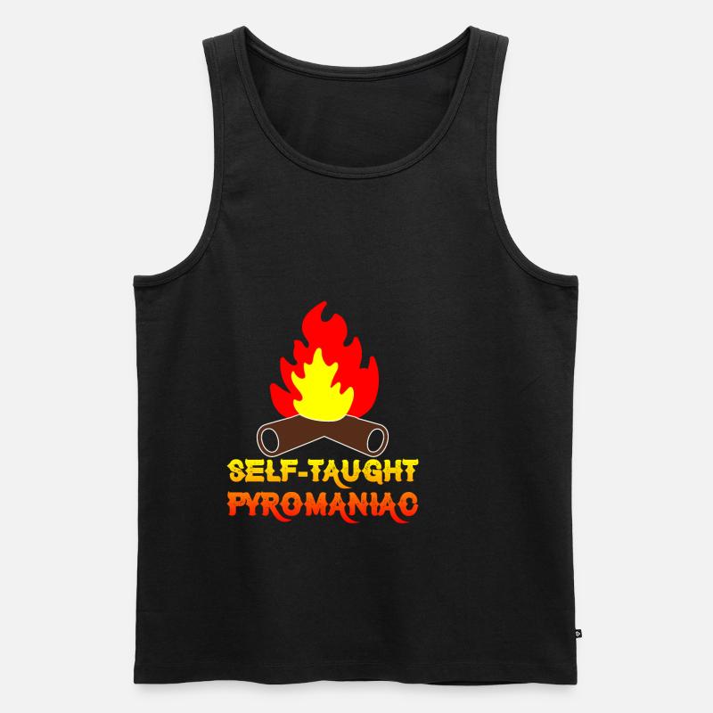 Self-Taught Pyromaniac 7 - Männer Premium Bio Tank Top - Schwarz